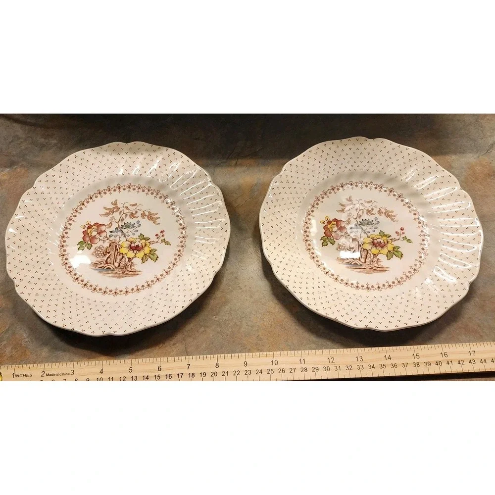 Set Of Two Royal Doulton Grantham D 5477 Lunch Plate 8.5